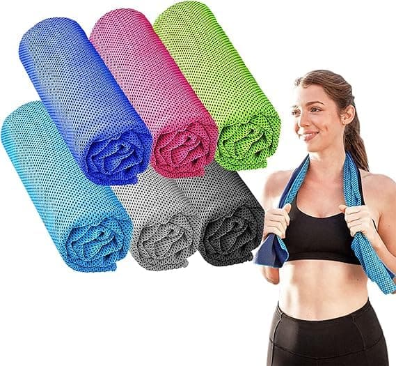 1 Piece Cooling Towel for Sports & Workout, Instant Cooling Microfiber Towel for Gym, Running, Yoga, Fitness, Travel & Outdoor Activities, Quick Dry Reusable Sweat Towel, Random Color