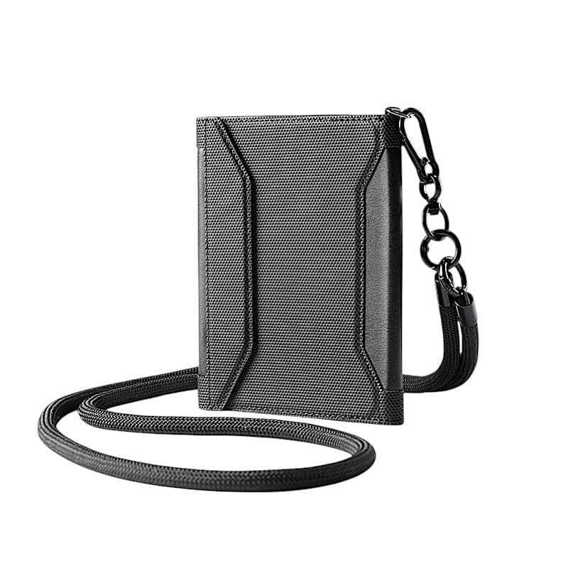 Mark Ryden MR604 Magnetic Passport Holder, Premium PU Leather Travel Wallet, Anti-Theft Crossbody Design, One-Hand Magnetic Opening, Holds Cards and SIM Cards, Slim 1.5 cm (Black)