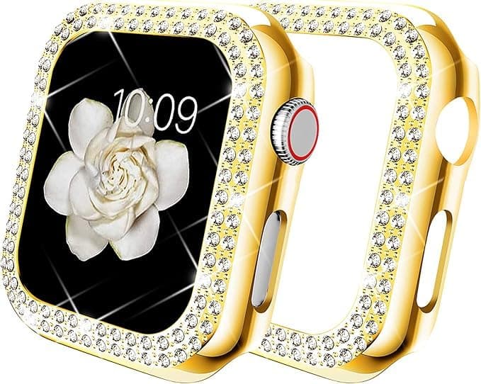 Case Compatible with Apple Watch 38mm, Full Cover Bumper Screen Protector for iWatch Series 3 2 1 (38mm) (Gold)