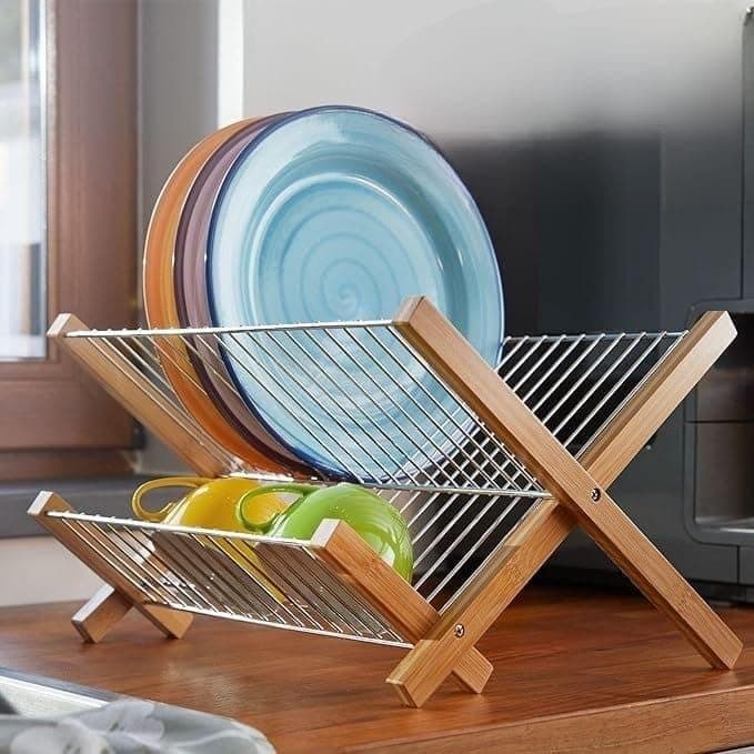 Generic Collapsible Dish Drainer Rack, Foldable Design for Easy Storage, Ideal for Drying Dishes, Glasses, and Pots, .za