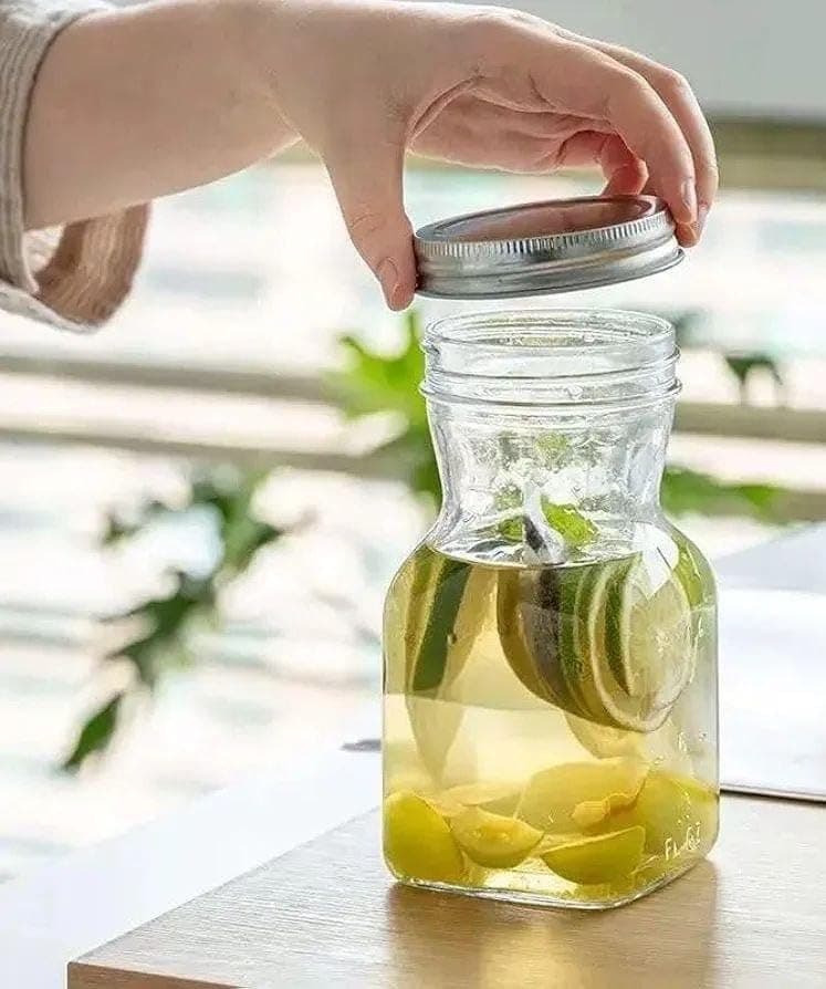 Generic Glass Storage Jar with Airtight Screw-on Lid, 500 ml, .db Food storage container