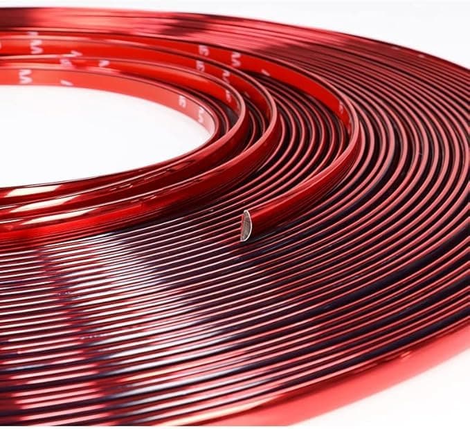 Car Styling Trim Car Styling Trim Chrome Trim Sticker Car Exterior Window Bumper Grille Trim Sticker (Maroon Red, 3 Meters Long 1 cm Width) - SA CAR Auto part