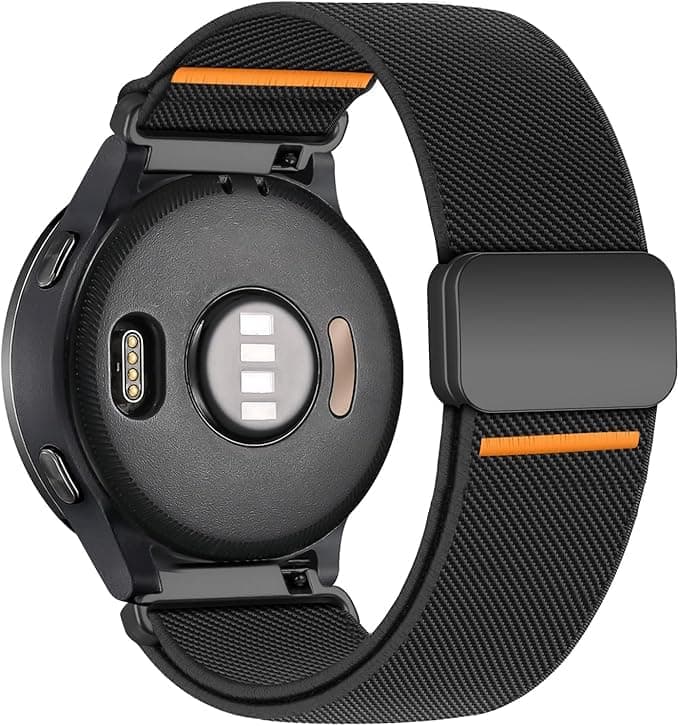 Strap 22 mm Elastic for Samsung Galaxy Watch 3 45 mm/Galaxy Watch 46 mm/Garmin Venu 2/Venu 3/Vivoactive 4/Gear S3 Frontier Men/Women, Nylon Magnetic Sport Straps Adjustable Replacement Watch band