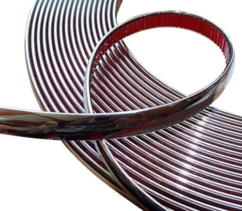AERZETIX: 15mm 4.5m Adhesive Tape Strips Chrome-Nickel-Silver Color Auto accessory