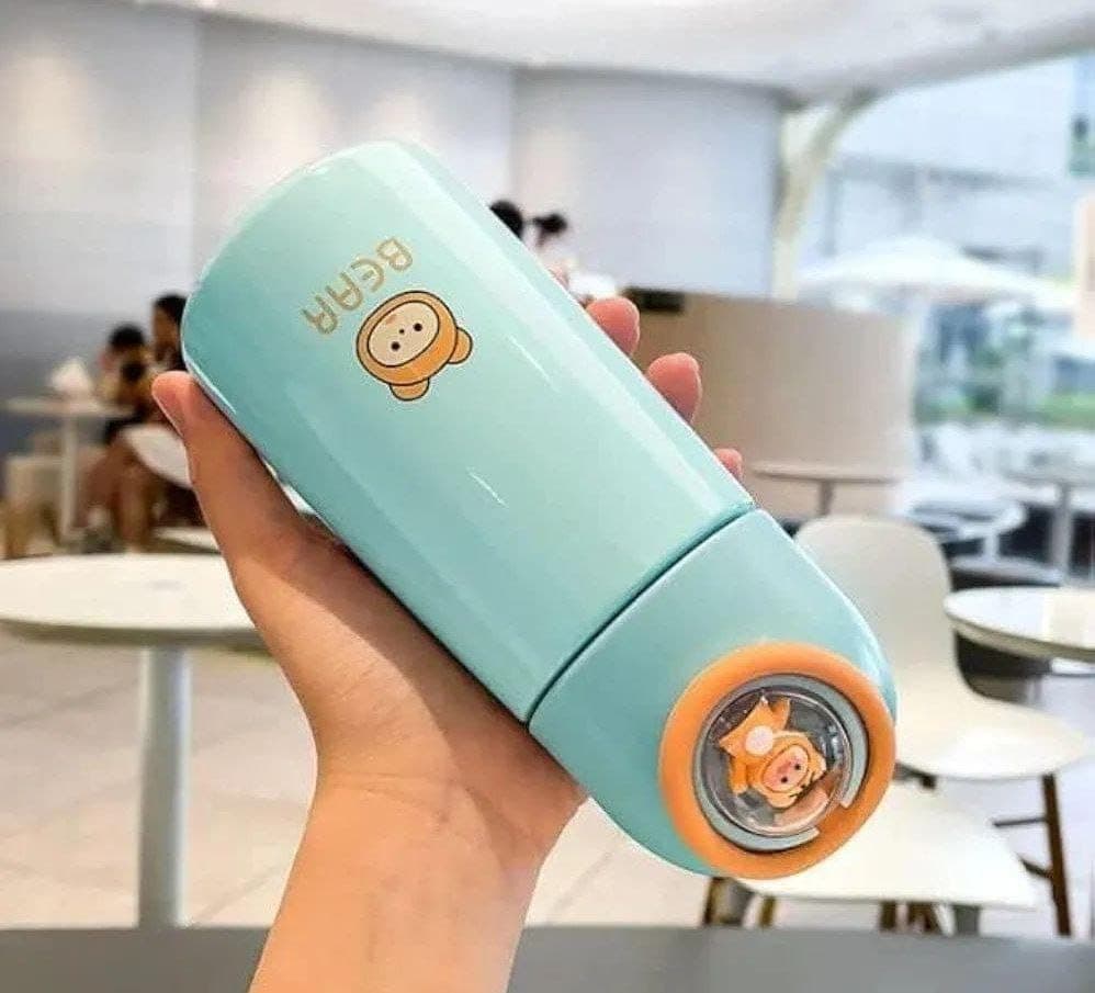 Generic Water bottle, Chic and elegant design, Double-walled construction: glass interior and plastic exterior, Secure, leak-proof twist-on lid, Capacity: 350 ml, Available in multiple colors, .db