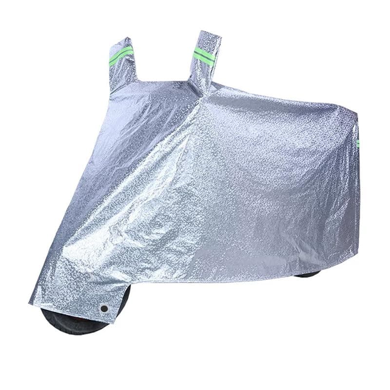 KaberMisr 2020 Motorcycle Scooter Cover Waterproof Sun Waterproof Motorcycle Scooter Cover (Large, Silver, Code:10128) Vehicle cover