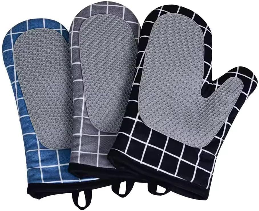 جوانتي حراري للمطبخ من الكتان مبطن بالكامل – سيليكون خارجي لحماية اليد من حرارة الأواني الساخنة AM Pot holder