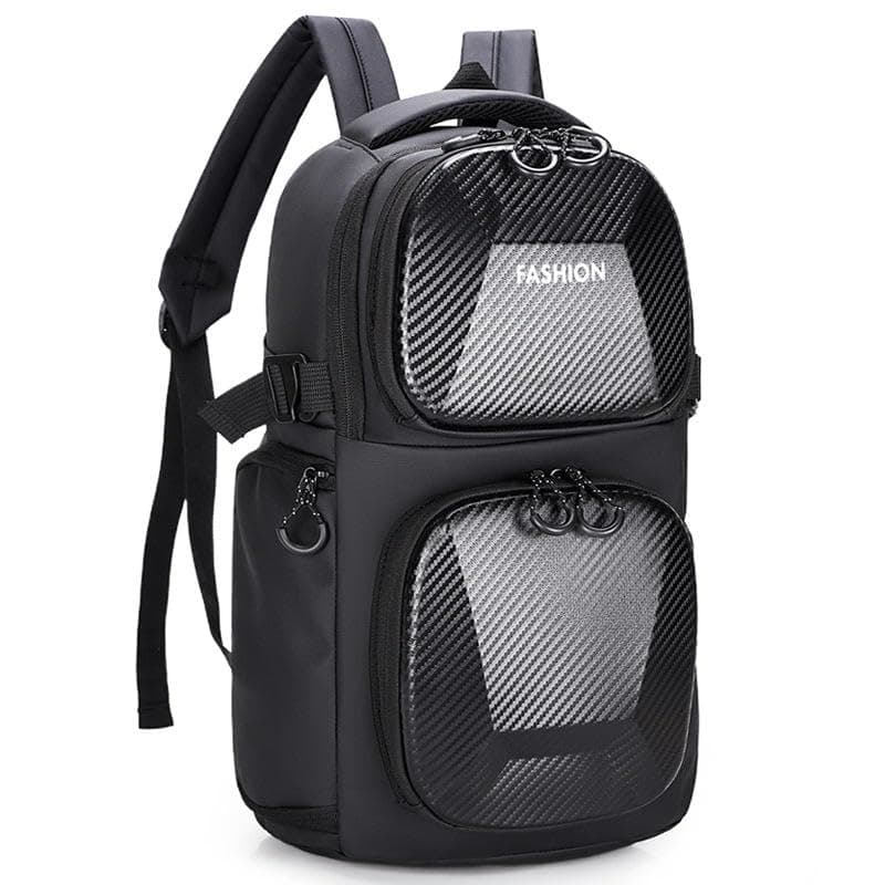 ZURATO Stylish Hard Shell Waterproof Backpack for Men & Women | 20-35L Oxford Fabric Travel & College Bag | Durable Multi-Compartment Daypack for Work, Outdoor & Everyday Use