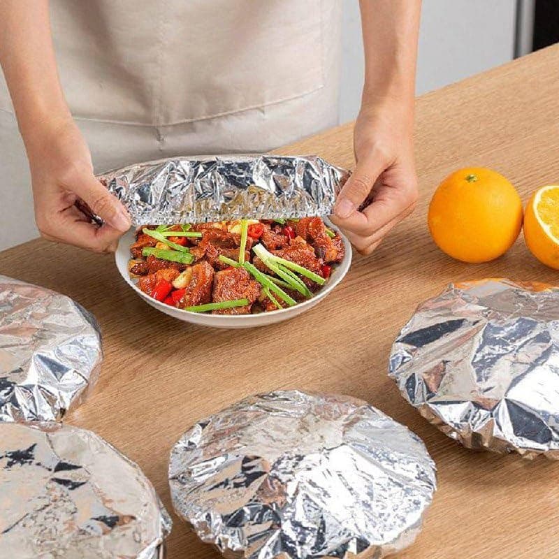 Generic Thermal Silver Aluminium Food Storage Cover Bags, Reusable, Keeps Food Fresh, Pack of 10, Fits Most Sizes.