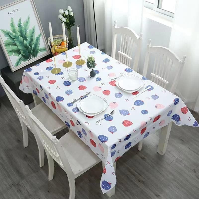 Waterproof PEVA Tablecloth 137x183 cm Modern Rectangular Dining Table Cover Easy Clean Spillproof Kitchen Protector for Daily Indoor Outdoor Use
