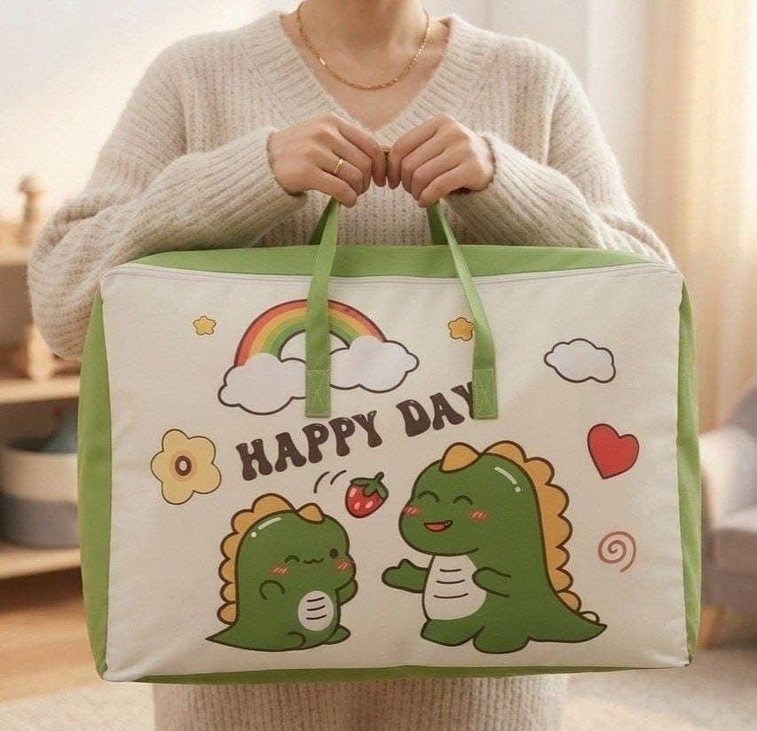 Generic Storage bag for blankets, linens, clothes, and toys. Durable and very attractive material Two handles for easy carrying., Dimensions: 67 x 45 x 25 cm, High-quality imported product .db
