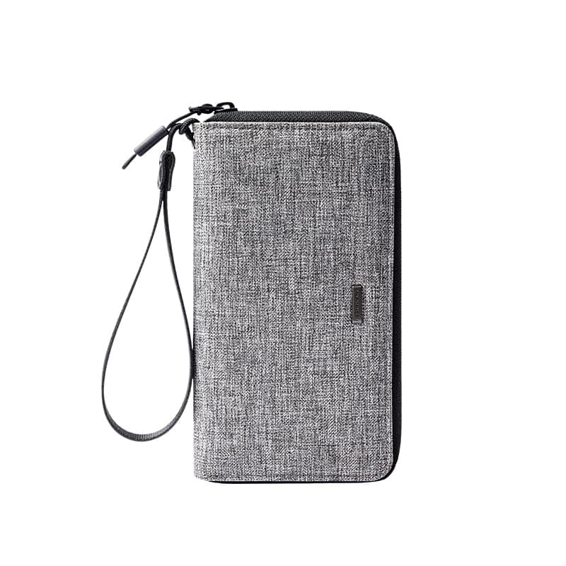 MARK RYDEN MR83 Men’s Long Wallet, Large Zip Around Wallet with 8 Card Slots, 5 Bill Compartments and Coin Pocket, Oxford Weave Fabric Wallet with Wrist Strap