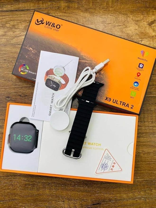 X9 Ultra 2 Smart Watch AMOLED Screen Support NFC/Chat GBT - Arabic Language/Call (Black) Screen protector