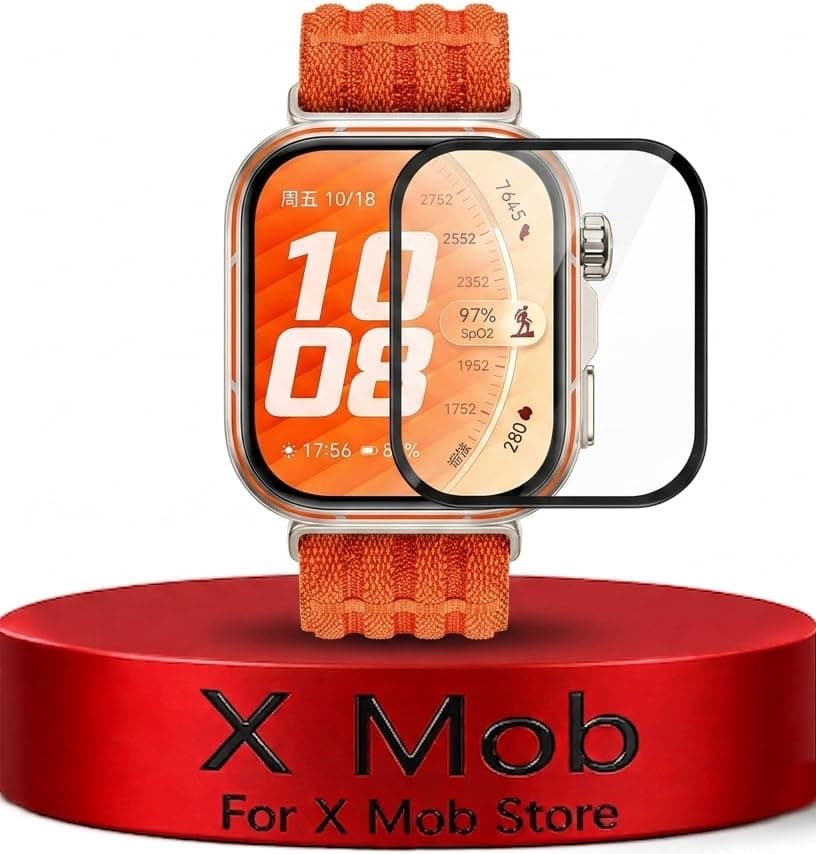 X Mob Flexible Screen Protector, HD Clear Film, 3D Curved Edge, Anti-Scratch, High Touch Sensitivity, Easy Installation, (Not Glass) (Huawei Fit 5 Pro)