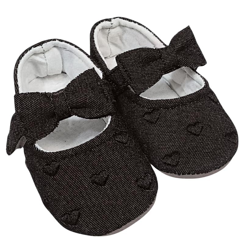 Baby Shoora baby-girls Botanical Fibers Ballerina Shoes Embroidered Heart Ballet Flat