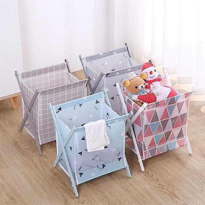 Collapsible Plastic Laundry Basket Waterproof Clothes Storage Hamper Bin