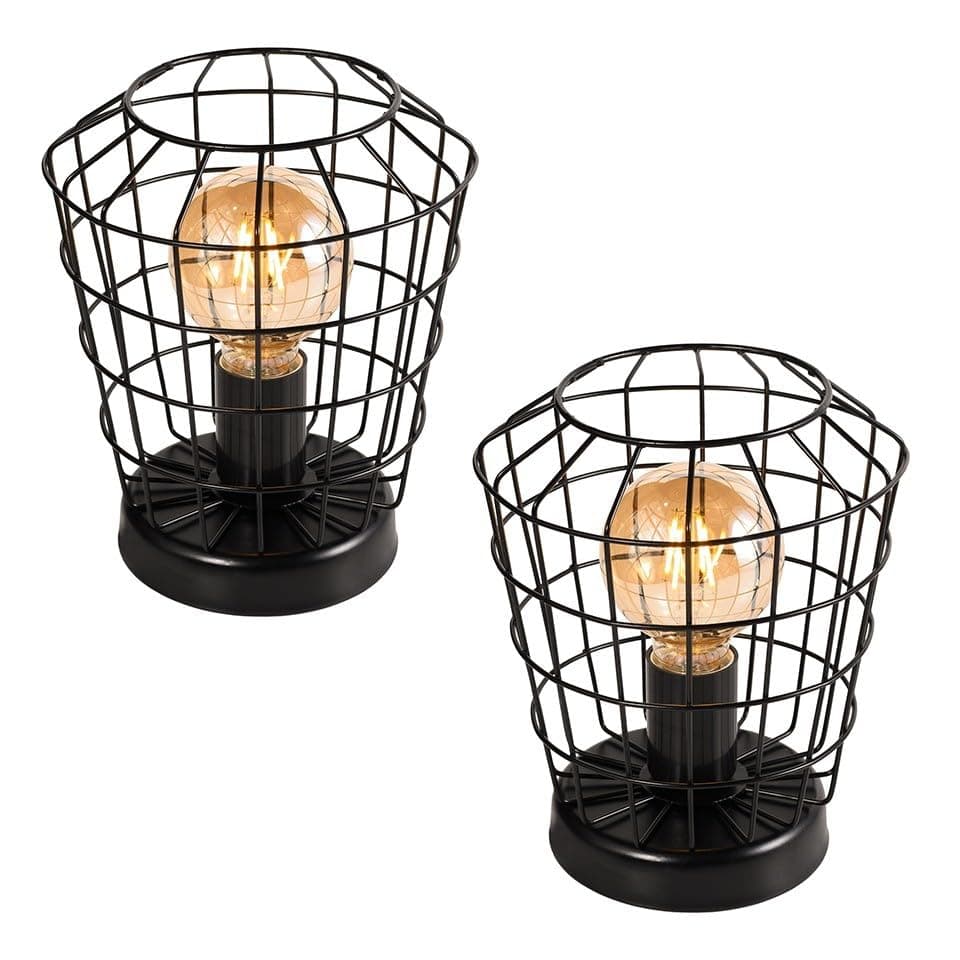 El Rawda Set of 2 Unique and Stylish Metal Table Lamps, Distinctive Design to Suit All Tastes