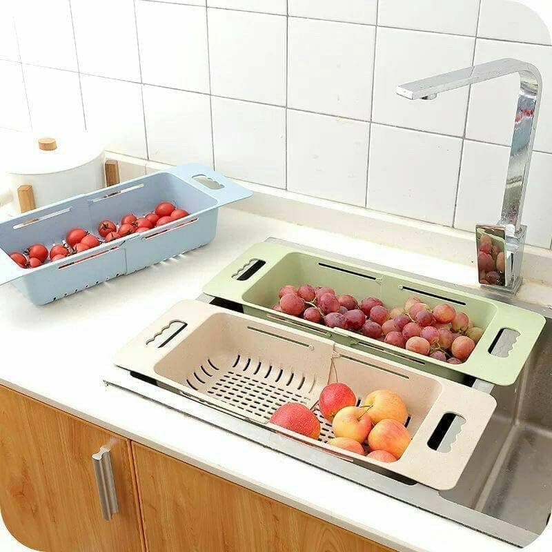 Expandable Sink Strainer Colander for Vegetables Fruit Washing Over Sink