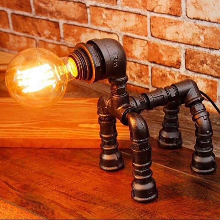 اباجوره 1 لمبة بدون لمبات 20x25x20 سم اسود Lamp