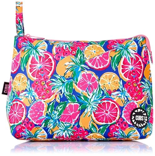 Cubs Fuchia Lemon 2 Large Pouch Cosmetic case