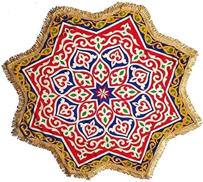 مفرش طاولة قطن بتصميم نجمة من قماش الخيامية – متعدد الألوان | مقاس 75 سم Tablecloth