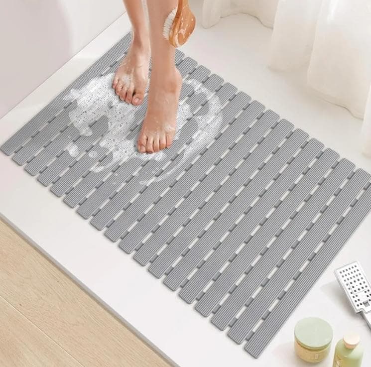 Generic Non-Slip Silicone Bath Mat, 70x40 cm, for Shower and Bathroom Floor Safety, .nin