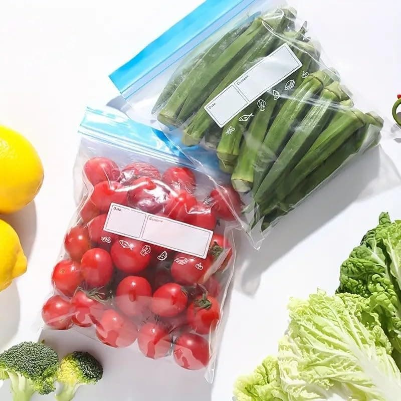 Resealable Freezer Bags Double Zip Food Storage Multi-Size Pack