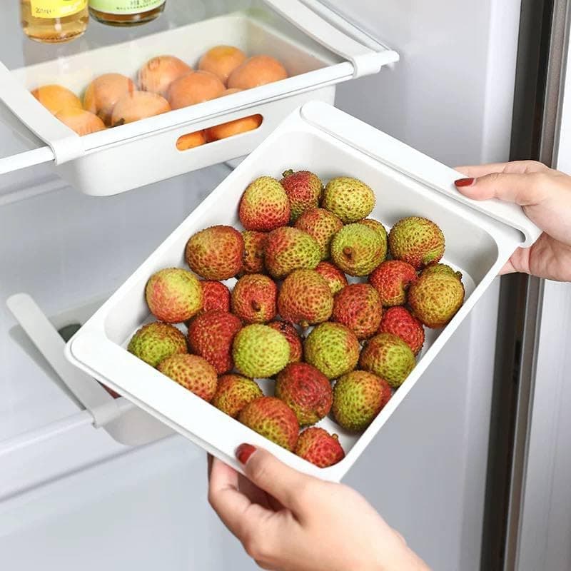 Generic Sliding Organiser Drawer, Plastic Pull-Out Storage Tray for Fruits, Vegetables and Eggs, .sa