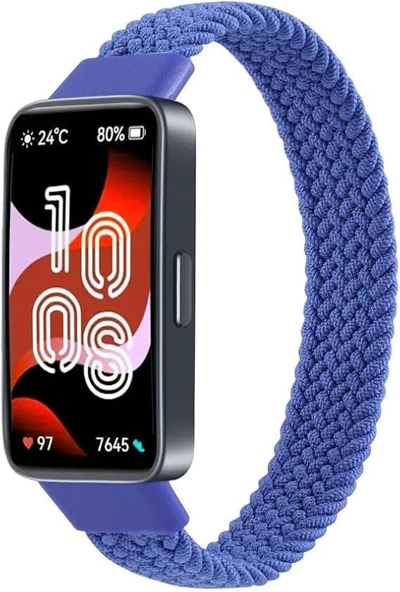 Xmob Premium Quality Smart Watch Band:Single Loop Adjustable Nylon Braided Replacement Strap Compatible with Watch 10/9/HW Band 8.