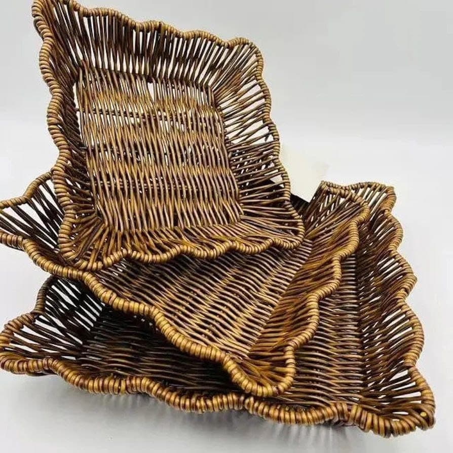 Generic Woven Wicker Basket Set of 3, Square, Various Sizes, .za