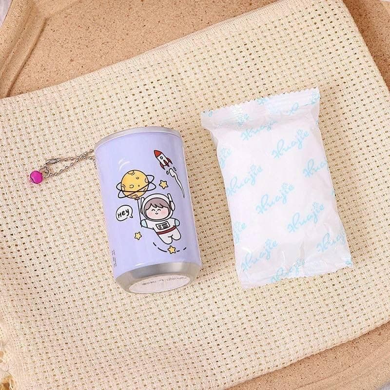 Refillable Wet Wipe Canister Portable Soda Can Shape Dispenser for Gym Facial tissue holder