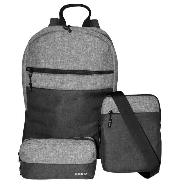 Iconz Backpack for Laptops 15.6 inch , Black Grey 4015