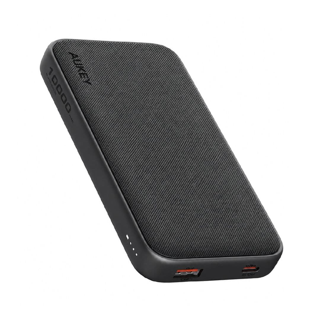 Aukey Spark Go Wired Power Bank , 10000 mAh 2 Ports , Gray , PB-Y46