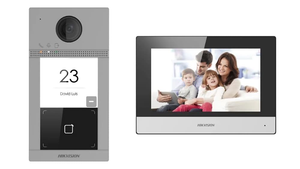 Hikvision IP Video Intercom Kit ,Black Silver - DS-KIS604-P