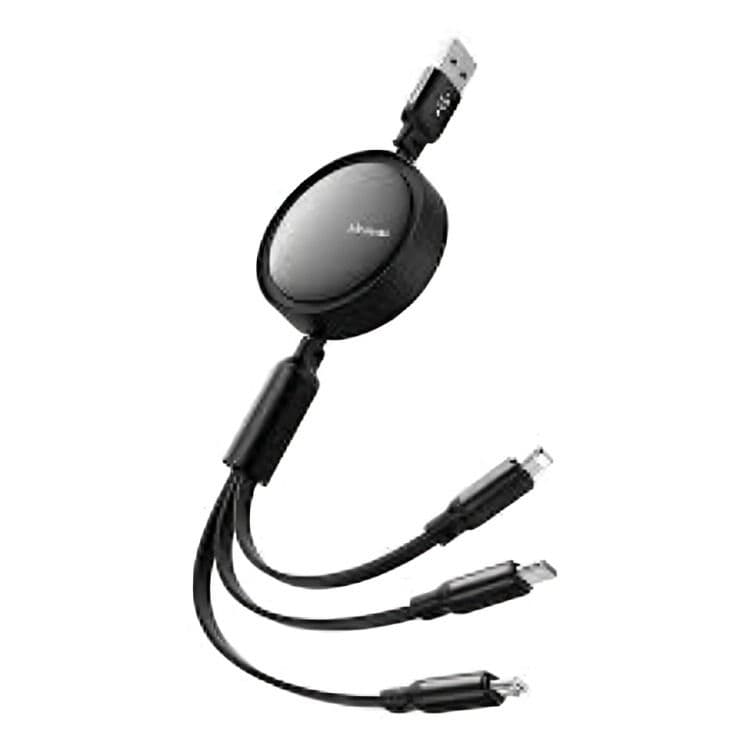 Mcdodo Multi Ports 3 in 1 Multi Charging Cable 1.2 Meter Black - CA7256