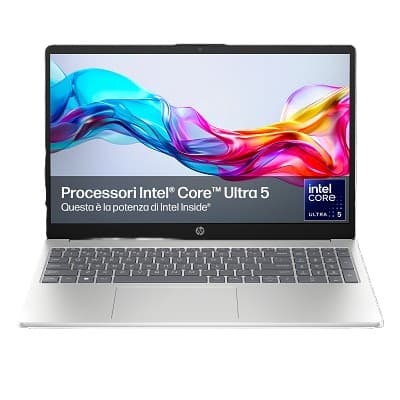 Hp AI 15-fd2003ne Laptop ,Intel Core Ultra 5 225U 15.6 Inch ,512 GB SSD ,16 GB ,Integrated Intel Graphics ,FreeDos - Natural Silver