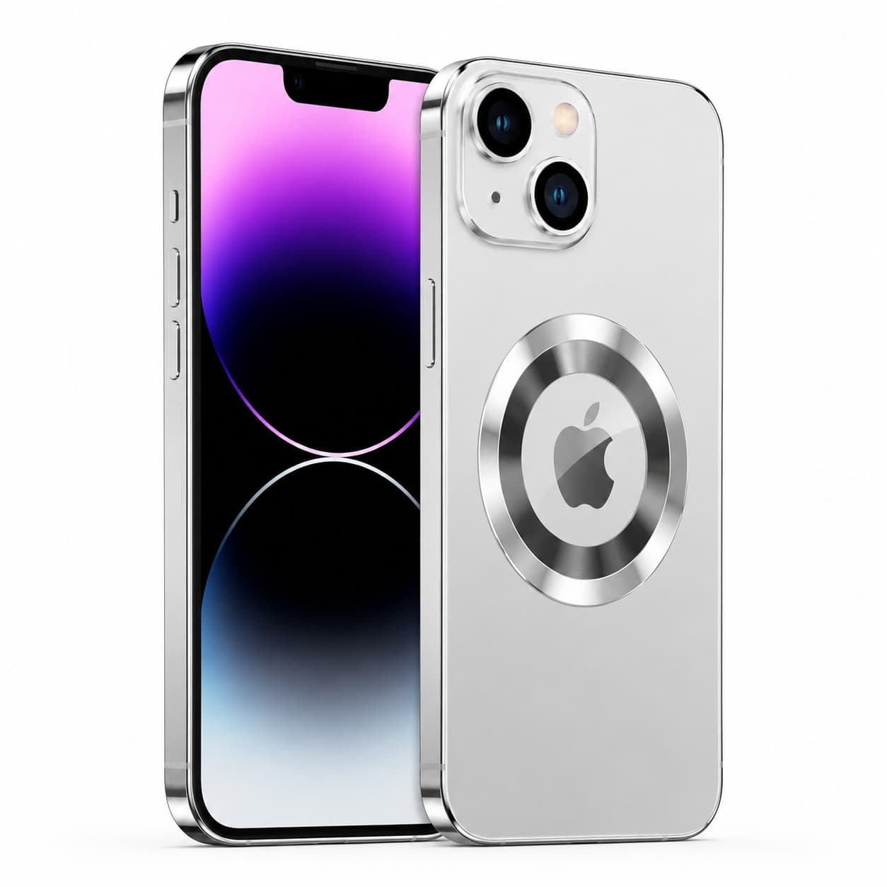 Nine TPU + PC MagSafe Back Cover foriPhone 14 ,Silver