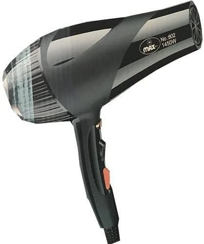 Max Hair Dryer 1450 Watt , Grey - 802