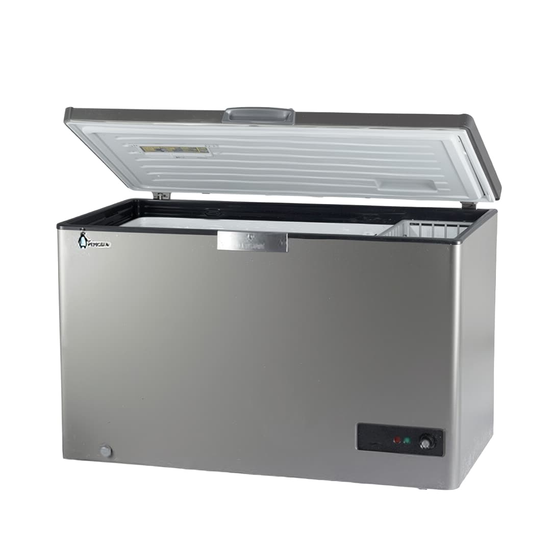 Penguin Defrost Defrost Chest Deep Freezer , 404 Liter , Silver - ES461-L