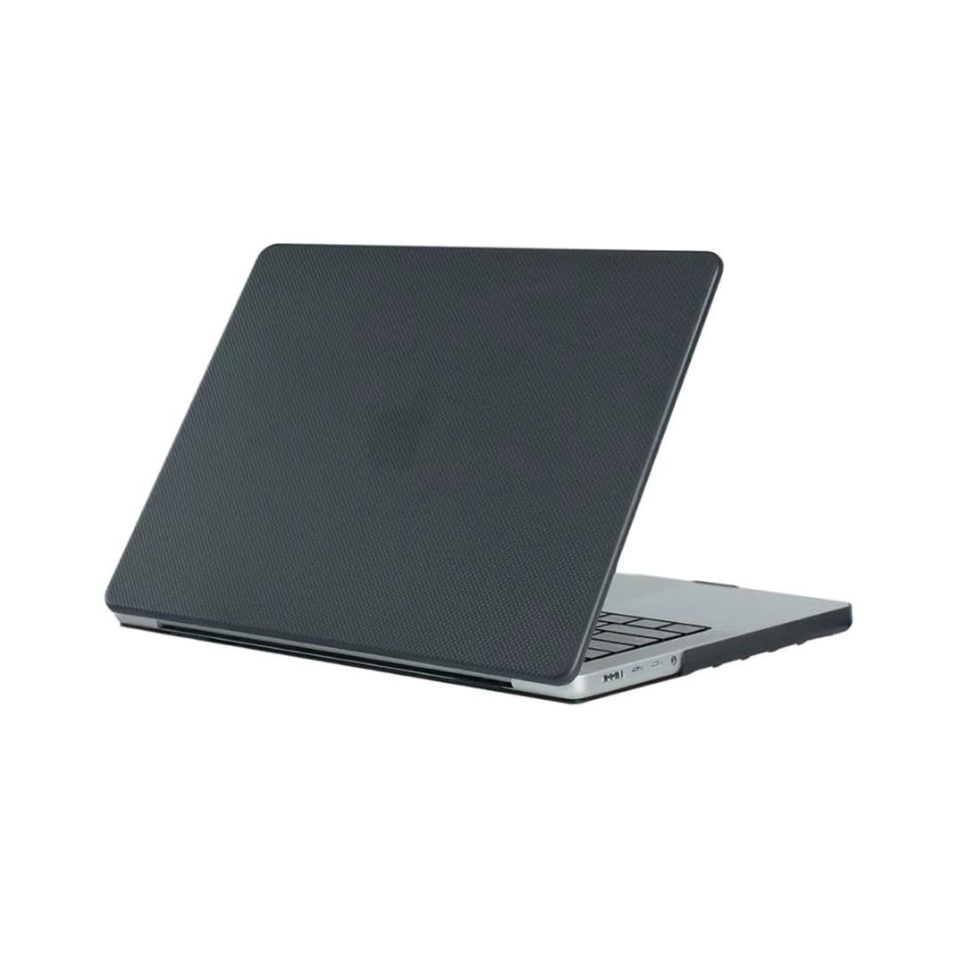 Generic Carbon Fiber Dot Pattern Hard Shell Case with Screen Protector for MacBook Air 13.3-inch (models A1932, A2179, A2337) , Black