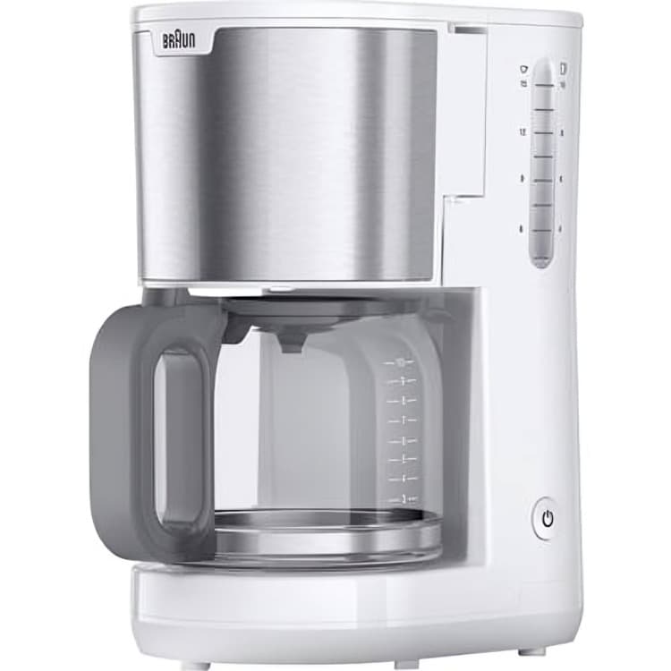Braun PurShine Drip Coffee Maker , 10 cups 10 Cups 1000 Watt , White - KF1500