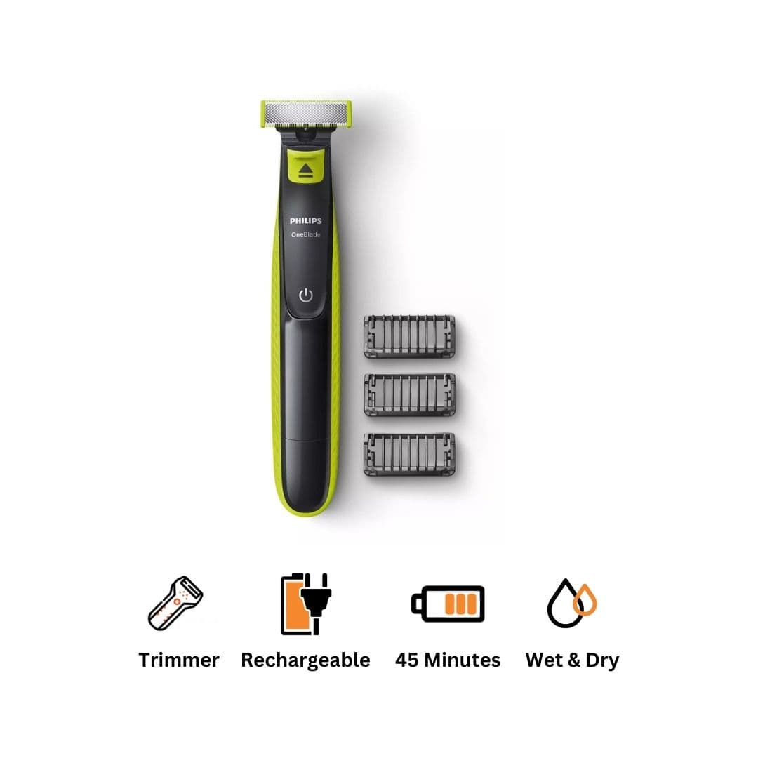 Philips OneBlade Beard Trimmer , Green Grey - QP2520 20