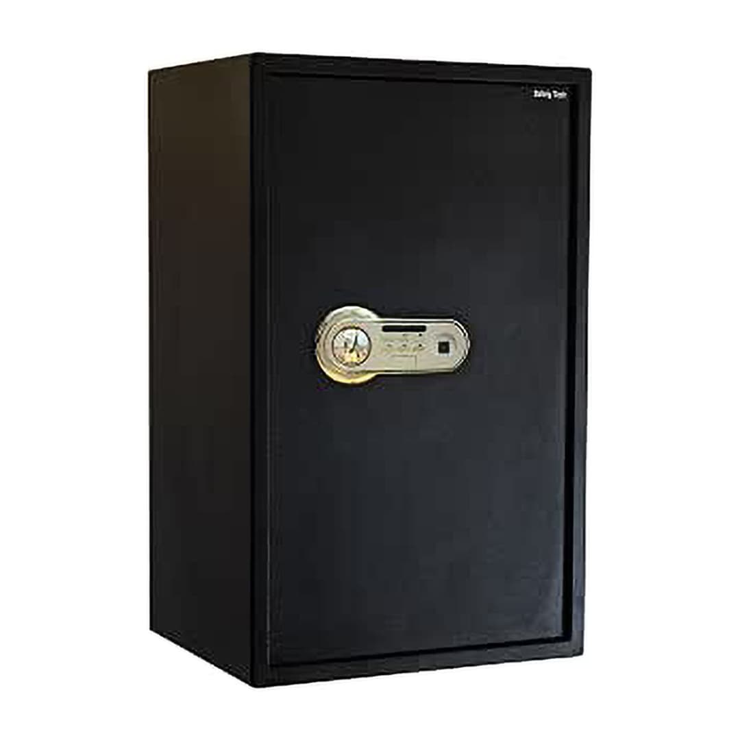 Safety Tech Digital Fingerprint with Keys Safe Box ,75 Liter ,Black Gold - GN 75 SFT