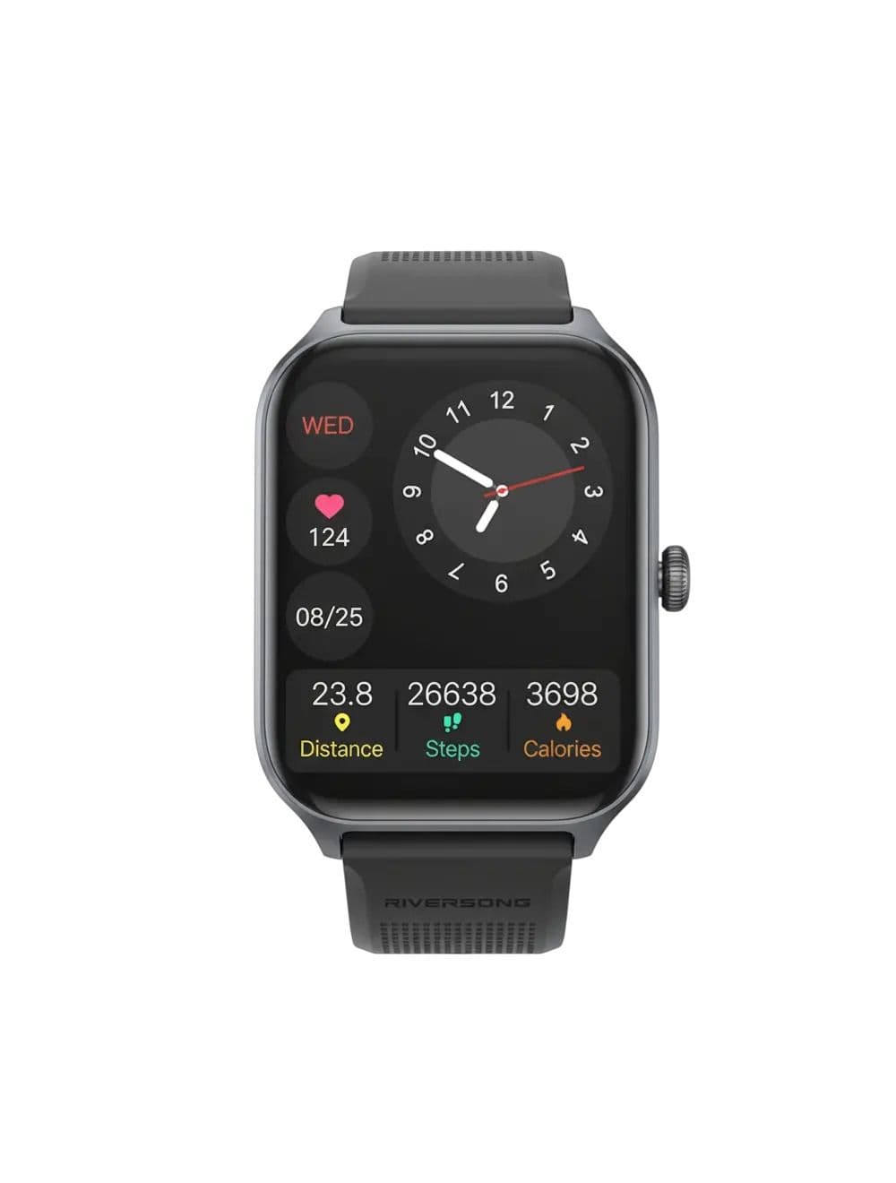 Riversong Motive 7E Smart Watch , 2.01 Inch Space Gray - SW75