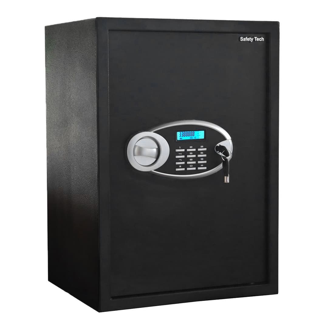 Safety Tech Elite Safe SecureX Digital Electronic with Key Lock Safe Box ,50 Liter ,Black - GN 50 Eud