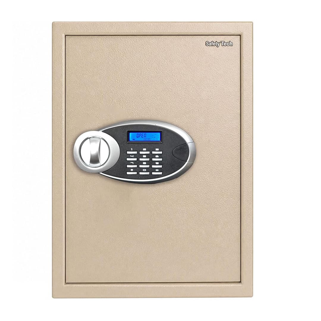 Safety Tech High Security Series Digital Electronic with Key Lock Safe Box ,50 Liter ,Beige - GN 50 EUD 3