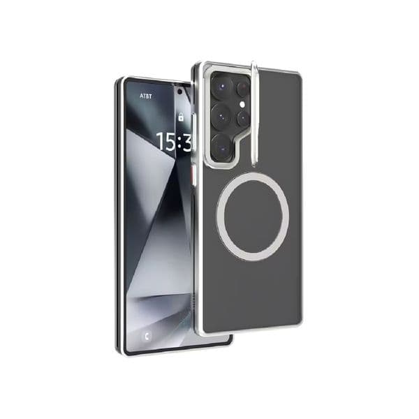 Levelo Elio High-quality PC Back Cover forGalaxy S25 Ultra ,Silver - LVL-ELIO-25U-SL