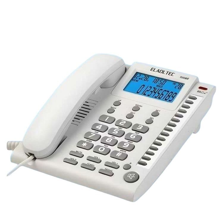 Eladl Tec Corded Telephone ,White - 930BE