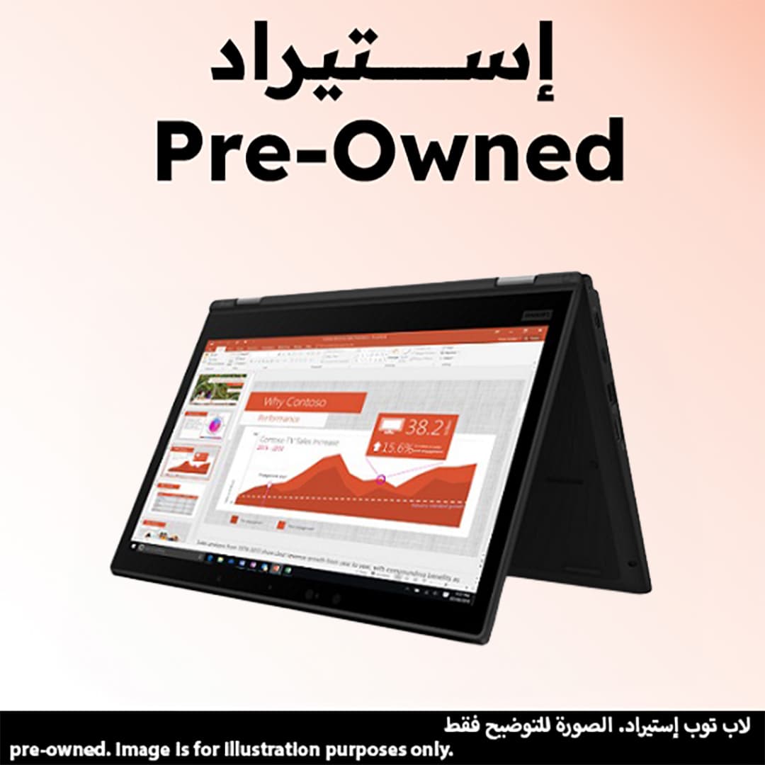 Lenovo ThinkPad L390 Yoga 20NT0010EQ 2 in 1 Pre-owned Laptop ,Intel Core i5-8265U ,256 GB SSD ,8 GB ,Intel UHD Graphics