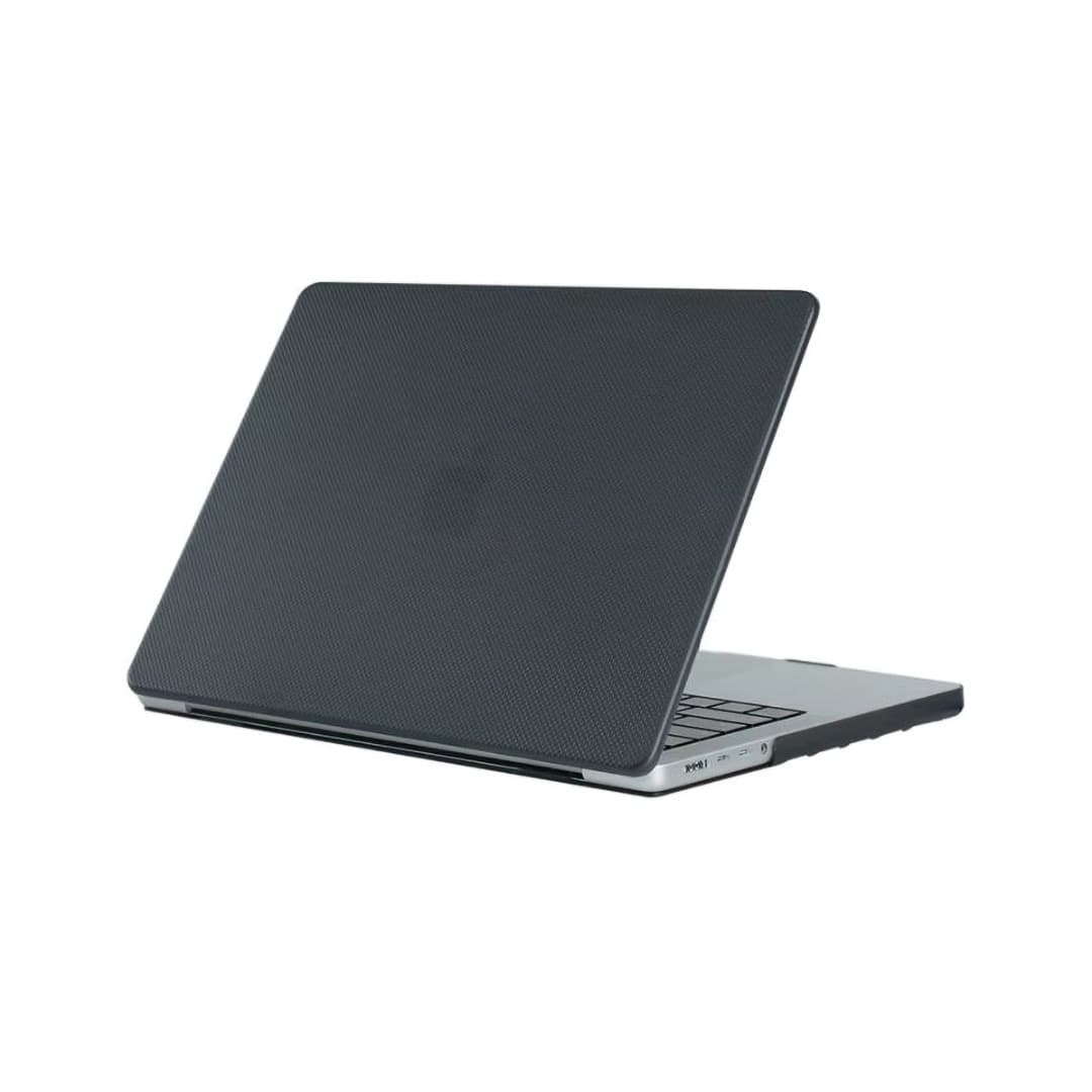 Generic Carbon Fiber Dot Pattern Hard Shell Case with Screen Protector for MacBook Pro 16-inch (models A2485, A2780, A2991, A3186, A3403) , Black